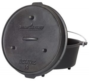Camp Chef DO-14 Pre-Seasoned Deluxe 12-Quart 14" Dutch Oven with Lid