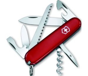Victorinox Swiss Army Camper Pocket Knife, Red