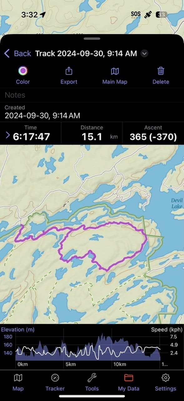 GoatMaps interface showing topographic map