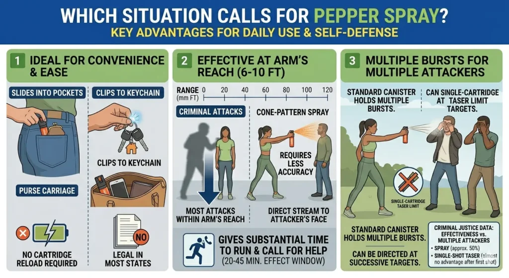 Best Situation to use Pepper Spray